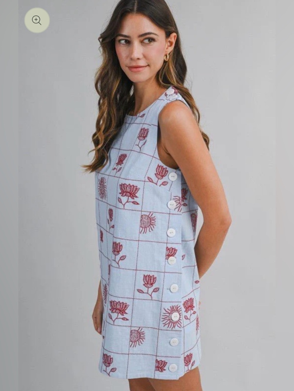 Mable The Gia Embroidered Shift Dress SZ S